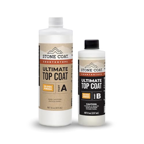 Stone Coat Countertops Ultimate Top Coat Epoxy - DIY Epoxy Resin Kit with Extra Scratch Resistance and UV Resistance for Protecting Your Surface! (Glossy Finish)
