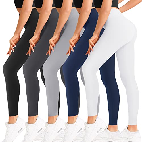 Natural Feelings High Waisted Leggings for Women Pack Ultra Soft Stretch Opaque Slim Yoga Pants
