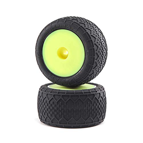 Losi BK Bar Tires Fr/Rr Mounted Yellow Mini-T 2.0 LOS41008