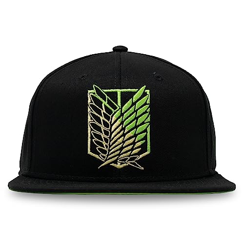 Ripple Junction Attack on Titan Season 3 Adult Unisex Two Toned Survey Corps Logo Flat Bill Snap Back Hat