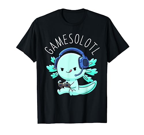 Gamesolotl Axolotl Gamer Anime Gifts Kawaii Boys Girls T-Shirt