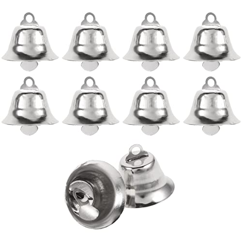SUPVOX 20pcs Craft Bells Jingle Bells Mini Small Bells Silver Wind Chimes Bells Vintage Metal Bells Christmas DIY Craft Wind Chimes Making