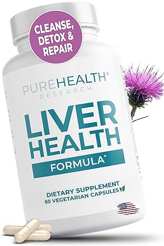 Liver Health – Liver Cleanse Detox & Repair with Artichoke Extract, Milk Thistle, Dandelion Root, Turmeric, Berberine to Healthy Liver Renew with 11 Natural Nutrients, 30 Days Supply