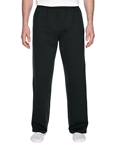 Fruit of the Loom Men's Fleece Sweatpants, Black, X-Large