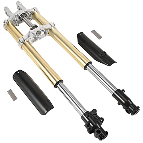 Trkimal Complete 45mm/48mm Front Fork Shocker and Triple Clamp Handlebar Riser Set for Dirt Pit Pro Trail Bike Motocross Upside Down Shocker 110cc 125cc 150cc