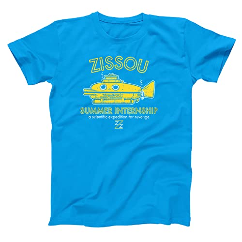 Zissou Summer Aquatic Intern Internship Ocean Explorer Mens Shirt XX-Large Aqua