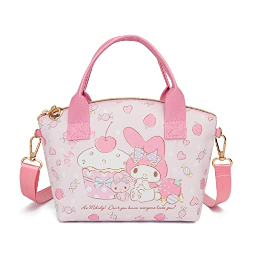 Hello My melody Bag Anime kitty Tote bag kitty Satchel Bag Kuromibag With Cinnamorollwallet (melody)