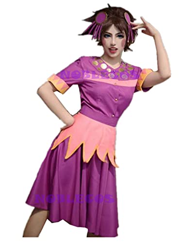 2200 Anime JJ Adventure Joseph Joestar Cosplay Costume Tequila Girl Cosplay Halloween Costume + Wig (Purple, Male XXL)