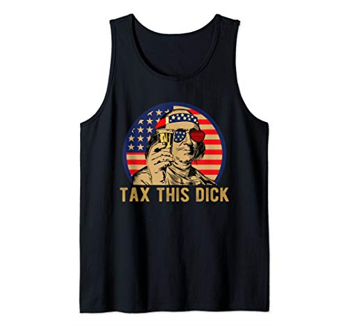 Benjamin Franklin Tax This Dick vintage mens womens Tank Top
