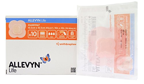 Smith & Nephew Foam Dressing Allevyn Life 4 X 4' Quadrilobe Sterile (#66801067, Sold Per Box)