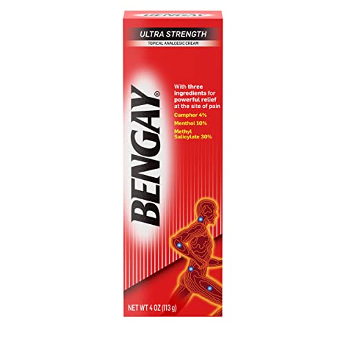 Ultra Strength Bengay Pain Relief Cream, Topical Analgesic for Arthritis, Muscle, Joint & Back, 4 Ounce (Pack of 1)