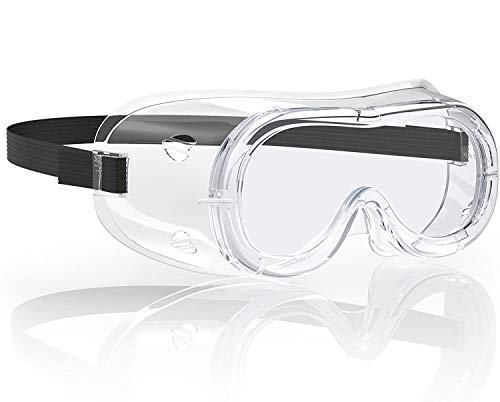 Safety Goggles Universal Adults Kids Goggles Anti-Fog Eye Protective Goggles with High Definition, Anti-spittle, Clear Lenses and Adjustable Elastic Band for Adults Kids Eye Safety