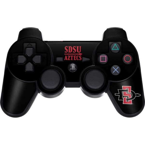 Skinit Decal Gaming Skin Compatible with PS3 Dual Shock Wireless Controller - Officially Licensed College Aztecs San Diego State Design