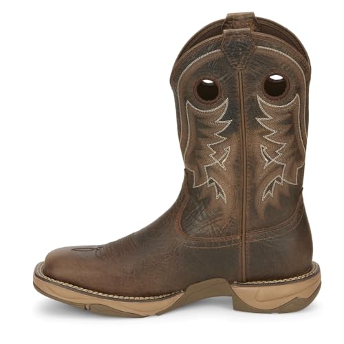 Tony Lama Men's Rasp Western Boot Wide Square Toe Brown 13 EE