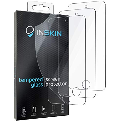Inskin Case-Friendly Tempered Glass Screen Protector, fits Apple iPod Touch 5th / 6th / 7th Generation - 3-Pack, 2.5D Edge, 9H Hardness, Anti Scratch, Bubble-Free Adhesive