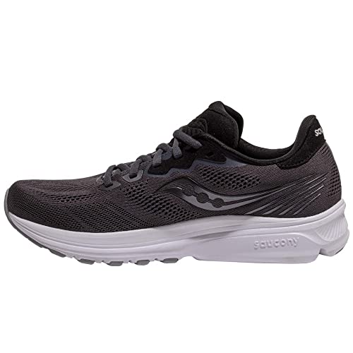 Saucony Men's Ride 14 Running Shoe, CHARCOAL/BLACK, 10.5 Medium