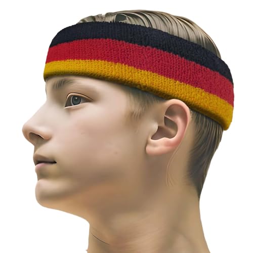 Couver Belgium Antigua and Barbuda Country Flag Color Cotton Sports Headband, 1 Piece