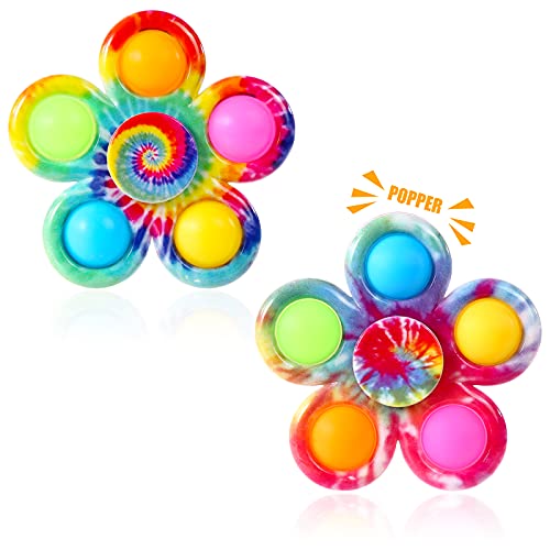 Gigilli Fidget Spinners Pop 2 Pack Kids Fidget Toys Bulk, Goodie Bag Christmas Stocking Stuffers Kids Gifts Party Favors, ADHD Autism Sensory Toys Toddler, Classroom Prizes