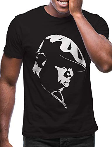 Swag Point Hip Hop T-Shirt - Funny Vintage Street wear Hipster Parody (L, Biggie-BLK)