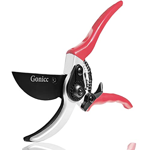 gonicc 8' Professional Sharp Bypass Pruning Shears (GPPS-1002), Tree Trimmers Secateurs,Hand Pruner, Garden Shears,Clippers For The Garden, Bonsai Scissors, Loppers