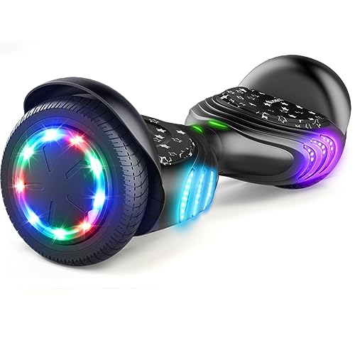 TOMOLOO Hoverboard with Speaker and Colorful LED Lights Self-Balancing Scooter UL2272 Certified 6.5' Wheel for Adults and Child