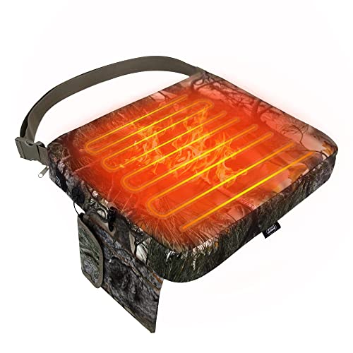 MDSTOP Heated Hunting Seat Cushion, Waterproof Seat Pads for Tree Stand & Ladder Stand, for Hunting,Ice Fishing,Hiking,Camping(Batteries no Including)