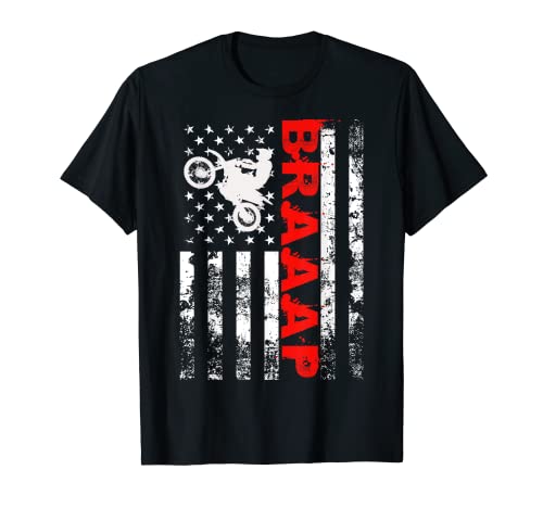 Braaap Vintage USA American Flag Tee Short Sleeve T-Shirt