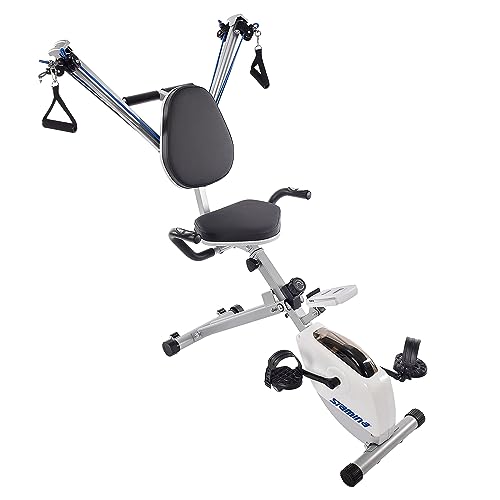 Stamina Exercise Bike and Strength System - Foldable Exercise Bike with Smart Workout App - Stationary Bike for Home Workout - Up to 250 lbs Weight Capacity