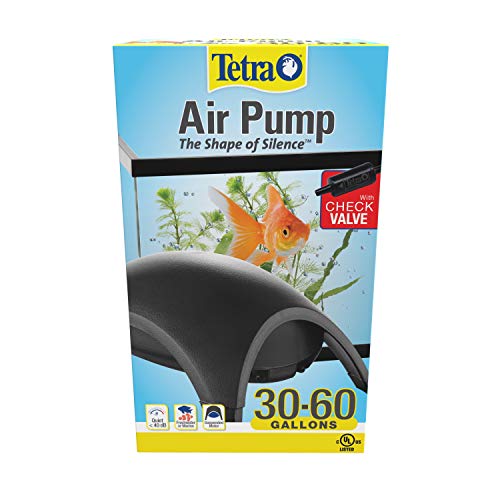 Tetra Whisper Aquarium Air Pump for Fish Tanks up to 60 Gallons, Quiet Powerful Airflow,Black