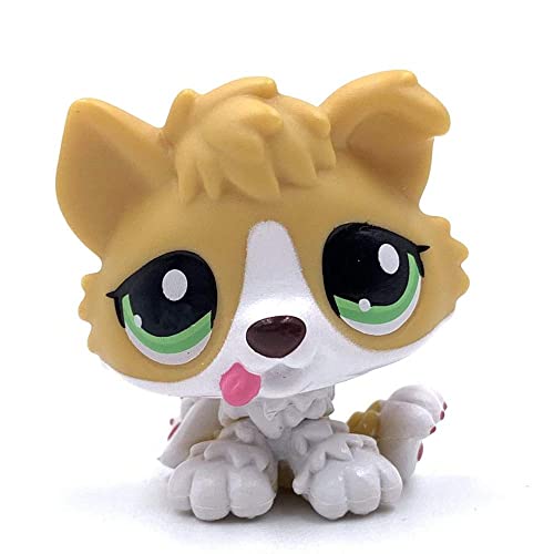 LPSCB Custom-Made Baby for Collie #272 Yellow White 1 Inch Puppy Mini Pet Shop Dog Toys 272S