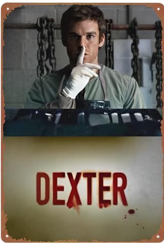 Dexter Movie Poster Vintage Look Tin Metal Sign Wall Decoration 8x12 Inches