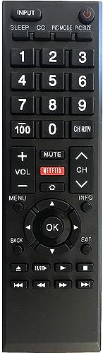 Universal Remote Control for All Toshiba TVs, LCD, LED, Smart, and 4K TVs. No Setup Needed.