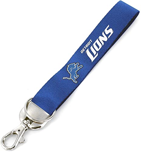 aminco NFL Detroit Lions Deluxe Wristlet Keychain 8 inches