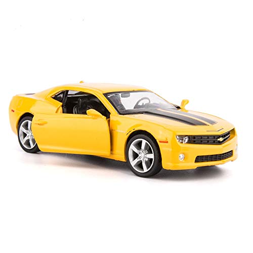 TGRCM-CZ 1/36 Scale Camaro Casting Car Model, Zinc Alloy Toy Car for Kids, Pull Back Vehicles Toy Car for Toddlers Kids Boys Girls Gift (Yellow)