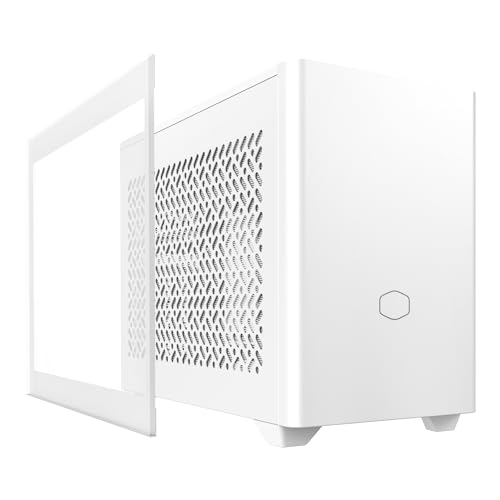 Cooler Master NR200P V2 White Mini-ITX PC Case, Top-Mount 240mm|280mm AIO, 356mm 3.5-Slot Verical GPU Mount, Compatible RX 7900 XTX|RTX 4090|4080 Super, Tempered Glass, USB Type-C, DIY