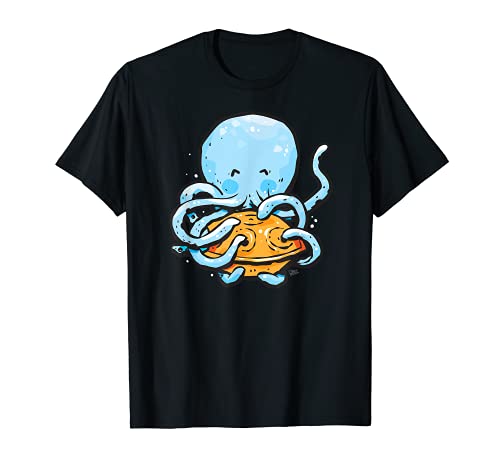 Kawaii Octopus Playing Hang Drum Handpan Musical Tako T-Shirt