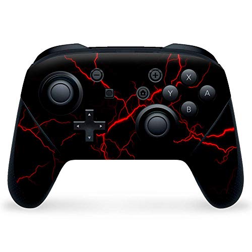 IT'S A SKIN Skins Compatible with Nintendo Switch Pro Controller Skin Decal Vinyl Wrap - Red Lightning Bolts Electric