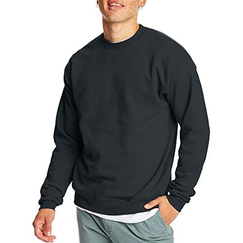 Hanes Men's EcoSmart Sweatshirt, Black, 4XL