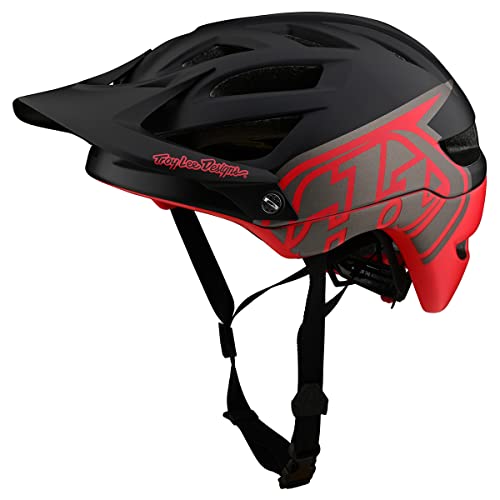 Troy Lee Designs Adult | Trail | All Mountain | Mountain Bike A1 MIPS Classic Helmet - (Black/Red, Medium/Large)