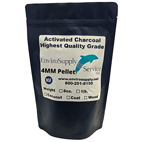 EnviroSupply 4mm Pellet Activated Carbon (Virgin Bituminous Coal), Premium Charcoal for Air Purification, Odor Control, Deodorizer, Vapor Phase Applications - Resealable 1 lb. Bag (455g)