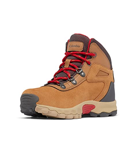 Columbia Youth Unisex Newton Ridge Amped, Elk/Mountain Red, 5