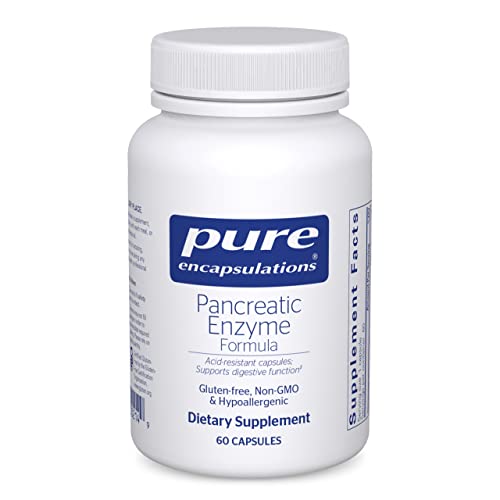 Pure Encapsulations Pancreatic Enzyme Formula - Digestive Enzymes for Digestion - Strengthens Gut Health* - Targeted Delivery Capsules - Gluten Free & Non-GMO - 60 Capsules