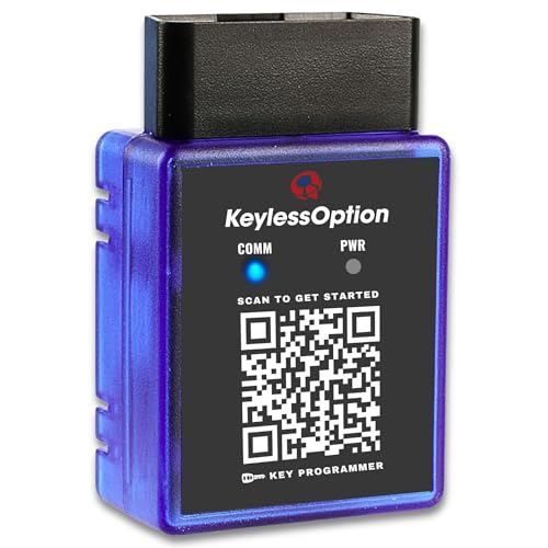 Keyless Option OBD Key Fob Programmer DIY Plug and Pair Remote Key Fob Programming Pairing Tool with Phone App Compatible with Specific Vehicles, Ford, Lincoln, Mazda, Mercury
