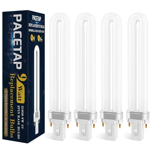 PACETAP 9W Bulbs 21050 Replacement Compatible with DynaTrap Models DT3009, DT3019 and DT3039, U Shape Replacement Bulbs Light for DynaTrap (4 Pack)