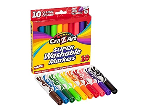 Cra-Z-Art Classic Washable Broadline Markers, 10 Count
