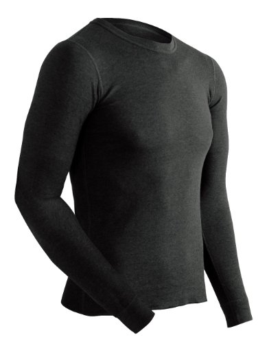 ColdPruf Men's Extreme Performance Dual Layer Long Sleeve Crew Neck Base Layer Top, Black, Large