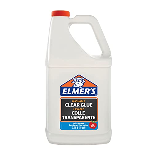 Elmers Clear Liquid School Glue, Slime Glue, & Craft Glue Premium 1 Glue Gallon for School Supplies & Slime Supplies Washable Glue