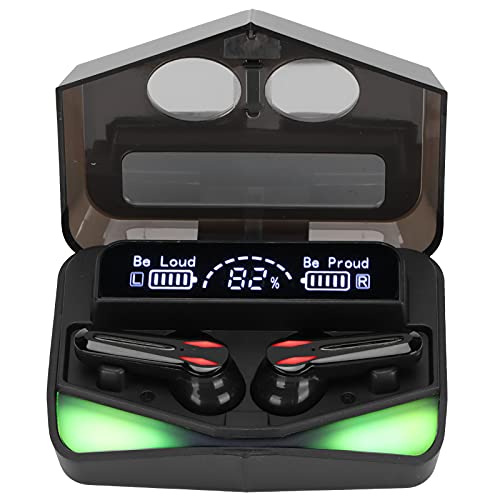 CiCiglow 5.1 Bluetooth Gaming Headset,M28 TWS in-Ear Headset,Stereo Independent Dual-Host Wireless Headset,Charging Compartment Mirror Screen Design(Black)