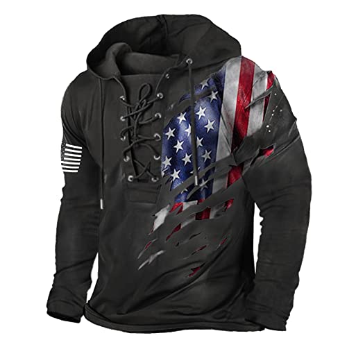 Lmzaren Men's Spring and Autumn Long Sleeve Printed Pullover Sweatshirt Long Sleeve Graphic and Embroidered T-Shirt Tops Black T-Shirt Dinosaur Swim Men Yellow Long Sleeve Ball Z Shirt Men