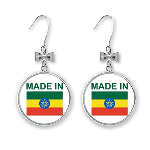 Made In Ethiopia Country Love Bow Earrings Drop Stud Pierced Hook